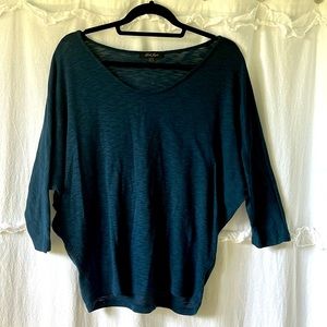 Teal Dolman Sleeve Sweater Top